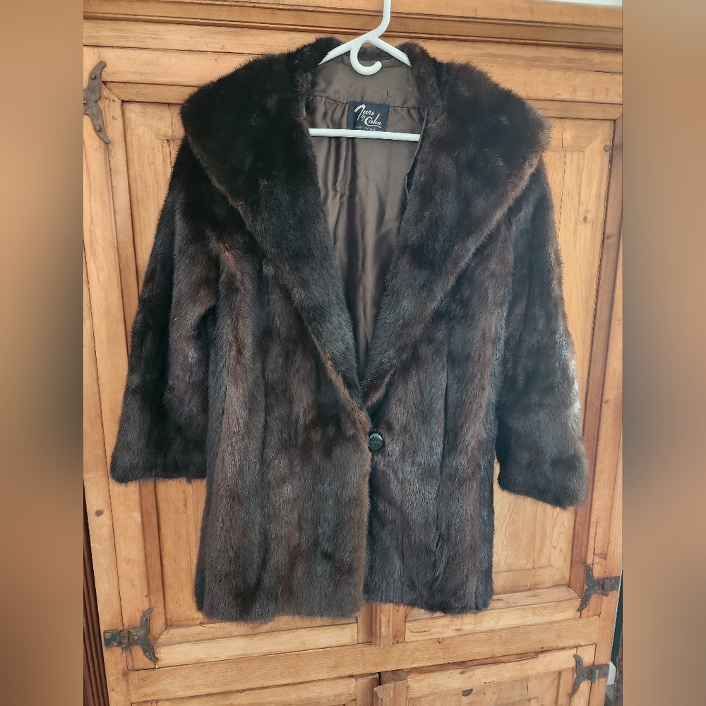 Vintage mink fur coat.